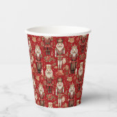 Gobelets En Papier Noël motif des noix de cou rouges (Recto)