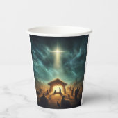 Gobelets En Papier Noël/Nativité/Jésus (Verso)