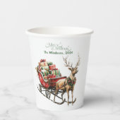 Gobelets En Papier Noël occidental rustique (Recto)