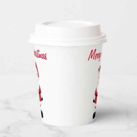 Gobelets En Papier Noël Père Noël (Gauche)