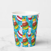 Gobelets En Papier Noël Père Noël et ami avec Flambeau de neige (Gauche)