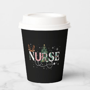 Gobelets En Papier Noël Père Noël Préférée Infirmière Noël Cadeaux Fê