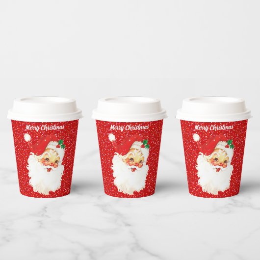 Gobelets En Papier Noël Père Noël sur les tasses de papier Parties sc (Multi)