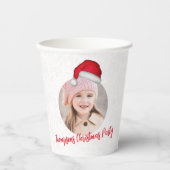 Gobelets En Papier Noël personnalisé Red Santa Hat (Recto)