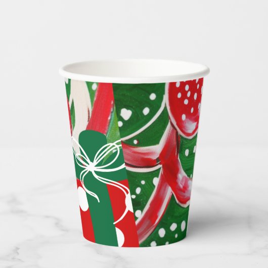 Gobelets En Papier Noël présent (Verso)