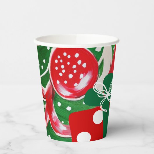 Gobelets En Papier Noël présent (Gauche)