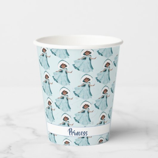 Gobelets En Papier Noël Princesse Enchantée Filles Snowflakes (Recto)