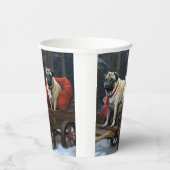 Gobelets En Papier Noël Pug Saison Festive (Droite)