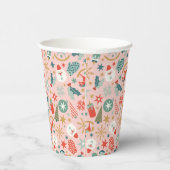 Gobelets En Papier Noël Retro Pastel (Droite)