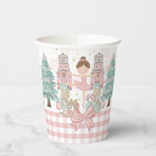 Gobelets En Papier Noel rose pâle Pastel de Nutcracker