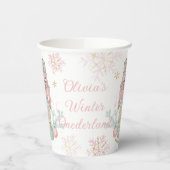 Gobelets En Papier Noel rose pâle Pastel de Nutcracker (Gauche)