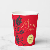 Gobelets En Papier Noël rouge (Verso)