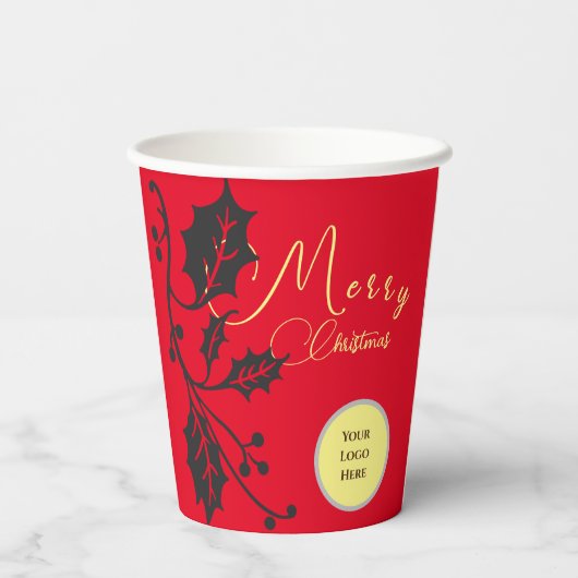 Gobelets En Papier Noël rouge (Verso)