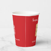 Gobelets En Papier Noël rouge entreprise logo entreprise code qr (Droite)