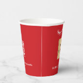 Gobelets En Papier Noël rouge entreprise logo entreprise code qr (Droite)