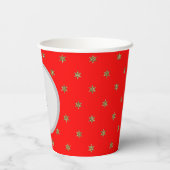 Gobelets En Papier Noël rouge et or (Verso)