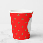 Gobelets En Papier Noël rouge et or (Recto)