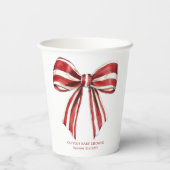 Gobelets En Papier Noël rouge | Tasse en papier à Baby shower blanc B (Verso)