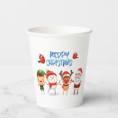 Gobelets En Papier Noël Rudolf Le renne et les amis (Verso)