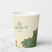 Gobelets En Papier Noël Russe Rouge Amaryllis (Verso)