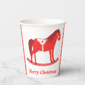 Gobelets En Papier Noël scandinave Cheval Rocse Custom (Verso)