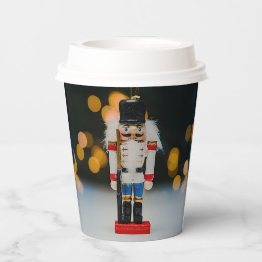 Gobelets En Papier Noël SlipperyJoe nutcracker figurine ornement (Verso)