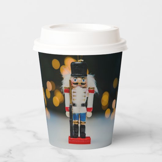 Gobelets En Papier Noël SlipperyJoe nutcracker figurine ornement (Recto)