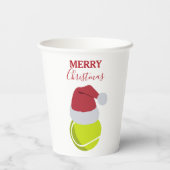 Gobelets En Papier Noël Tennis Sports Ball (Verso)