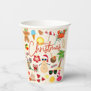 Gobelets En Papier Noël tropical