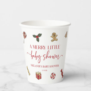 Gobelets En Papier Noël Un joyeux petit Baby shower