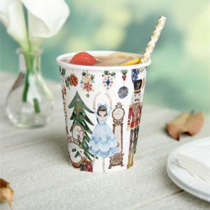 Gobelets En Papier Noël vintage des noisettes