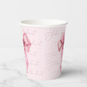 Gobelets En Papier Nœud rose Elle noue le nœud élégant bride (Droite)