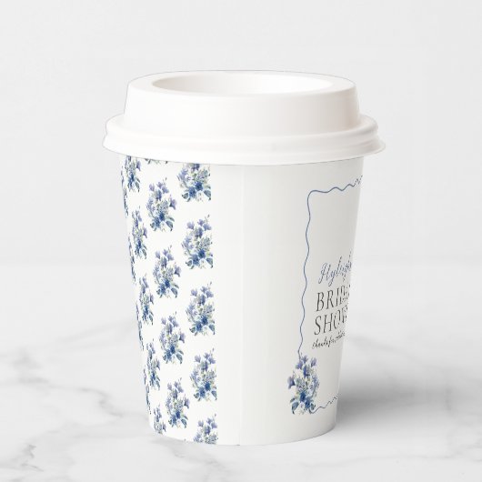 Gobelets En Papier Noeud ruban bleu poussiéreux Calla Lily Shower de (Droite)