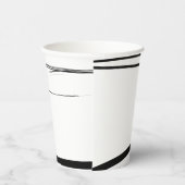 Gobelets En Papier Noir blanc moderne Abstrait mariage Faveur (Droite)