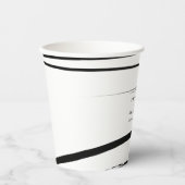 Gobelets En Papier Noir blanc moderne Abstrait mariage Faveur (Recto)