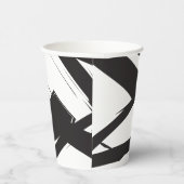 Gobelets En Papier Noir & Blanc Moderne Ligne d'Art Abstrait Décorati (Droite)