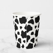 Gobelets En Papier Noir Blanc Vache Motif Cowgirl Thème (Droite)