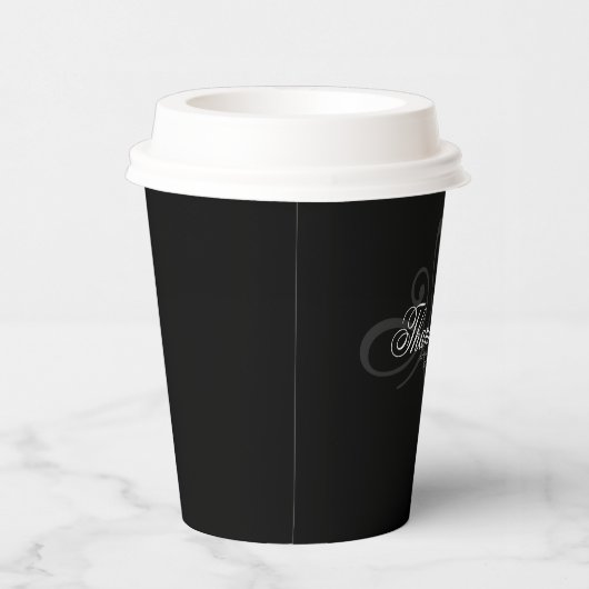 Gobelets En Papier Noir et blanc (Droite)