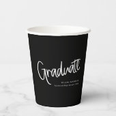 Gobelets En Papier Noir et blanc Décontracté manuscrit Graduation de  (Verso)