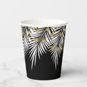 Gobelets En Papier Noir et Or 50e anniversaire Tropical (Verso)