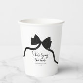 Gobelets En Papier Noir nœud papillon elle assiste à une fête prénupt (Recto)