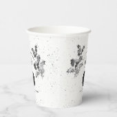 Gobelets En Papier Noir Rustique Blanc Vacances Affaires Logo Noël (Droite)