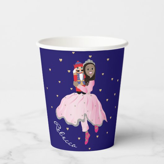 Gobelets En Papier Noisette de Noël Ballerina Dk Brn (Verso)