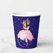Gobelets En Papier Noisette de Noël Ballerina Dk Brn (Recto)