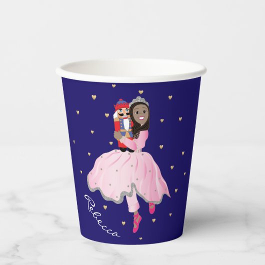 Gobelets En Papier Noisette de Noël Ballerina Dk Brn (Recto)