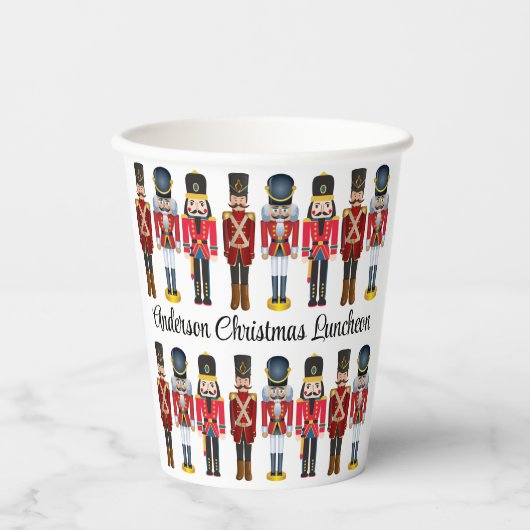 Gobelets En Papier Noisette Soldat Personnaliser Texte Noël (Recto)