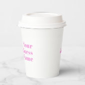 Gobelets En Papier Nom commercial modifiable moderne ou prénom et pré (Gauche)