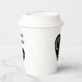 Gobelets En Papier Nom d'amour personnalisé, petit café Espresso (Gauche)