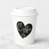 Gobelets En Papier Nom d'amour personnalisé, petit café Espresso (Verso)