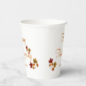 Gobelets En Papier Nom de famille personnalisé bon thanksgiving (Droite)